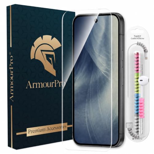 Image of ArmourPro Premium Borderless Tempered Glass for Google Pixel 11, HD Clear Screen Protector, Anti-Dust Speaker Mesh, 9H Hardness, Edge-to-Edge Fit, Case Friendly & Cable Protector