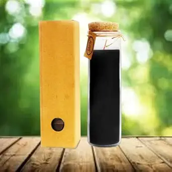 AuraDecor Jar Candle with Cork Lid || 120 Hour Long Burning Candle || Church Candle || Votive Candle || Christmas Candle (Black)