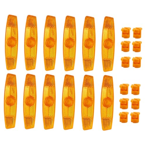 SUPVOX 12個 自転車用ホイールリフレクター マウンテンバイク専用 夜間 強化 耐久性 スリッシュなスポーク反射器 通勤通学サイクリング