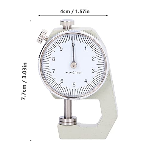 Calibrador de Dial de Grosor 0-10mm, Herramienta de Medición Redonda de Metal y Plástico para Joyería, Cuero y Tableros miniatura 4
