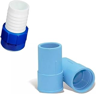 Kit Com 2 Ponteiras e 1 Adaptador Pra Mangueira De Piscina