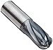 YG-1 EM662 Carbide Ball Nose End Mill, TIALN Multilayer Finish, Non-Center Cutting, 20 Deg Helix, 5 Flutes, 4" Overall Length, 1" Cutting Diameter, 1" Shank Diameter