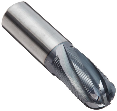 YG-1 EM662 Carbide Ball Nose End Mill, TIALN Multilayer Finish, Non-Center Cutting, 20 Deg Helix, 4 Flutes, 3