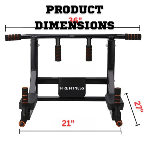 Image of wall mount pull up bar 3in1 multi grip chin up for dips station,strengrh tarining,increasinh hieght for home gym equipments