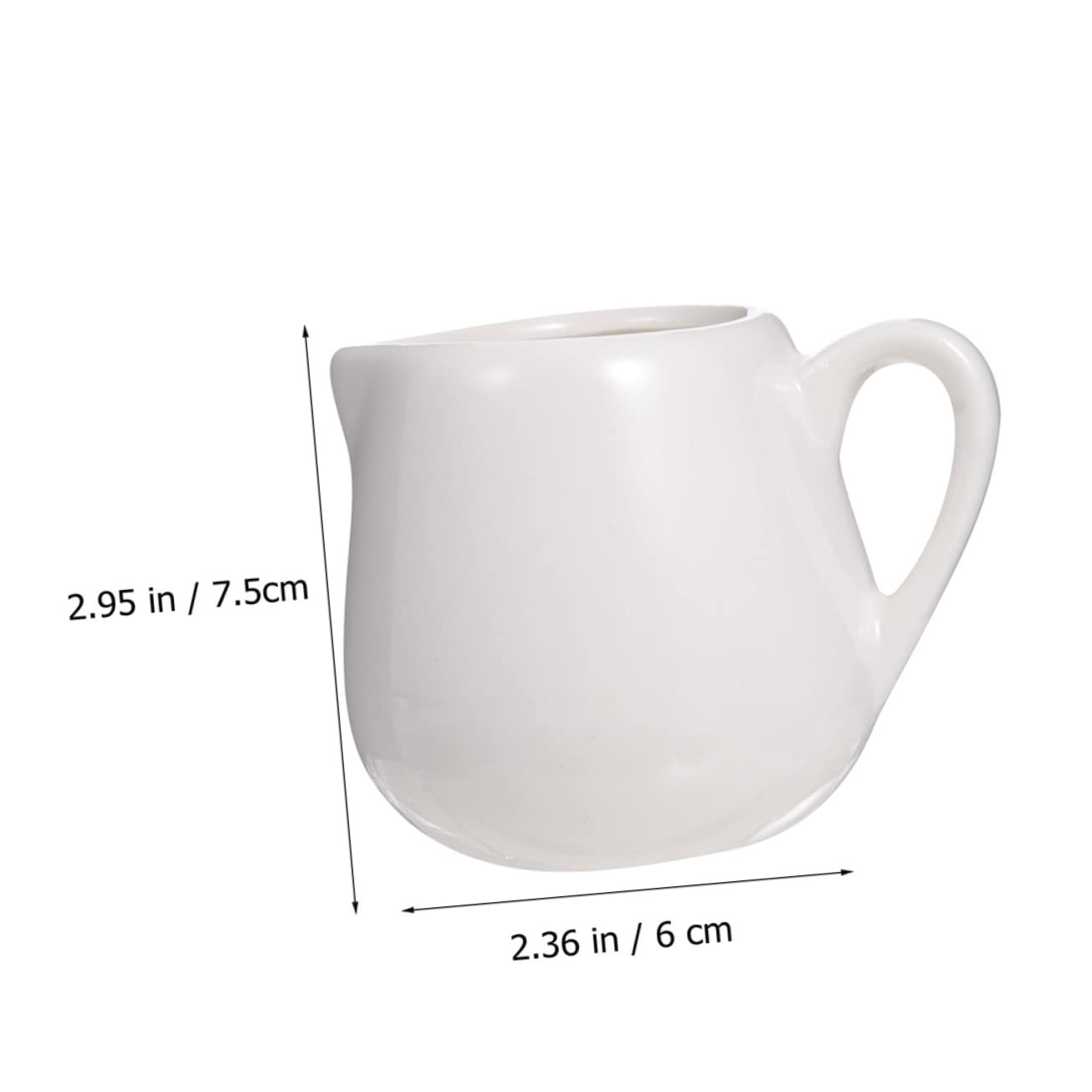 HOLIDYOYO 3pcs Mini Milk Jug Ceramic Sauce Spoon for Coffee Creamer Comfortable to Hold Handle Design