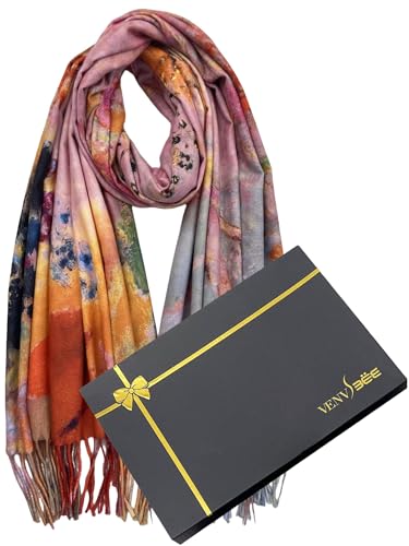 Van Gogh Scarves Art Scarf for Women Best Gift Reversible Soft Shawl Wrap Pashmina in Gift Box-16 Pandora