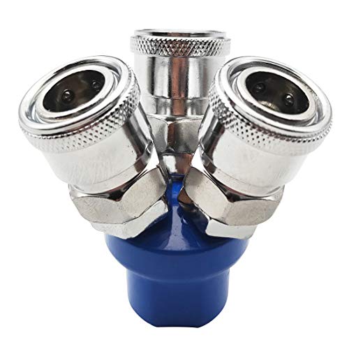 Sipery 3 Way C Type Quick Connect Air Hose Splitter Manifold Air Compressor Coupler Manifold 0.5inch Outlet Hole Diameter