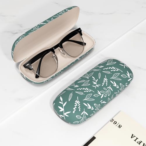 Image of Eyeglasses Case, Portable Hard Shell Protective Case for Glasses, Eyeglass Holder Box for Women with Cleaning Cloth