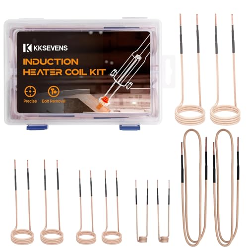 Induction Heater Coil Kit 10PCS Induction Heater Coils with Varying Lengths with Flexibility and Long Lifespan for Magnetic Induction Heater Bolt Removal Gold
