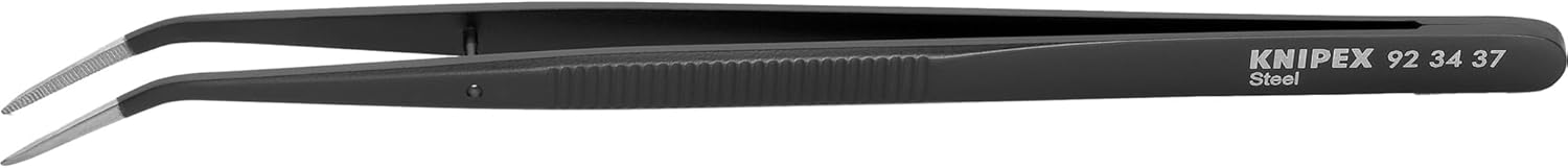 Knipex 92 34 37 Precision Tweezers with centering pin 6,1" in black