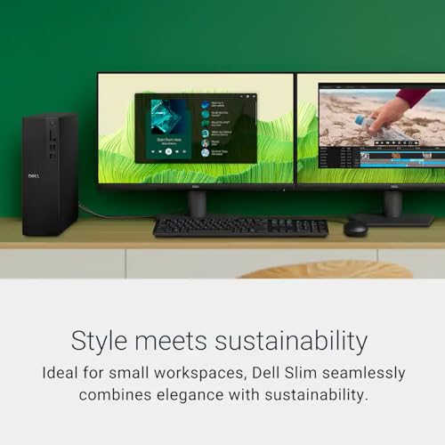 Image of Dell Slim ECS1250 AI Powered Desktop (Intel Ultra 7-265, 16GB DDR5, 8TB PCIe SSD, Intel Graphics, 180W PSU, WiFi 6, Bluetooth 5.2, RJ-45, 1 Display Port, HDMI, Win 11 Pro) w /DKZ USB Port Expander