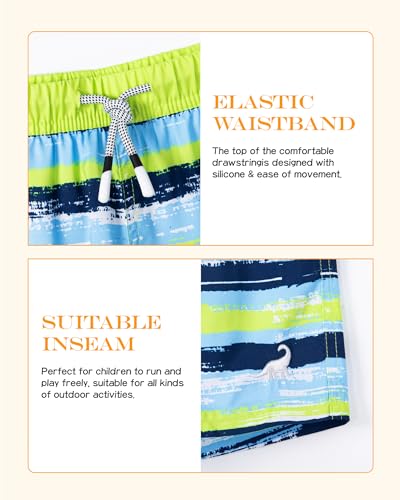 Image of SURF CUZ Surfcuz Little Boys Swim Trunks UPF 50+ Toddler Beach Shorts Swimsuit Kids Quick Dry Swimwear