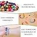 300pcs Silicone Beads for Keychain Making Kit 60 Colors Focal Rubber Round Mixed Color Silicone Beads Bulk for Pens, DIY Keychain,Necklace Bracelet Making Kit, Jewelry,Art Crafts