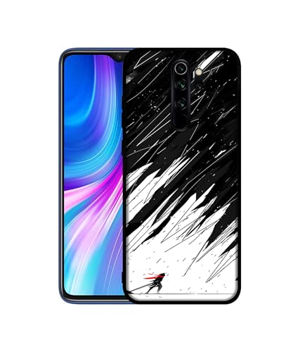 Image of Geometric Strom Design Premium 2D Printed Metal Back Case Cover for Mi Redmi Note 8 Pro 4G