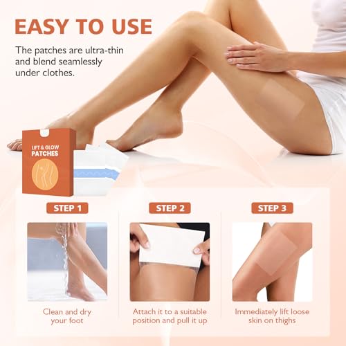 Thigh Lift Body Tape, 4.7 x 7 inches, Waterproof Transparent Patches for Legs Arms Sagging Skin3
