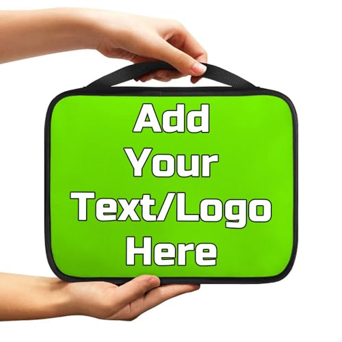 Image of Personalized Bible Cover Add Your Design Custom Photo Text Image Book Case with Handle Customized Bible Covers Gifts Scripture Bag for Men and Women, LawnGreen