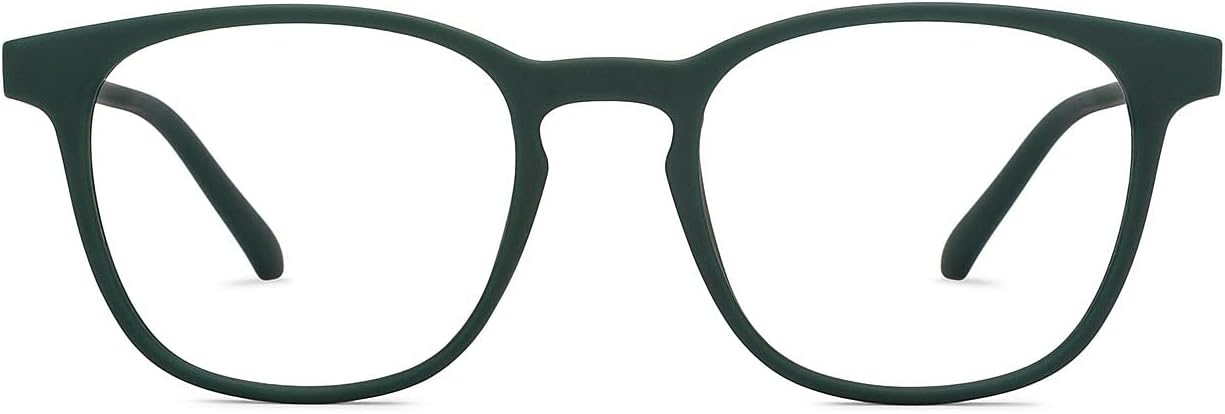 HUSTLR Lenskart | Zero Power Bluecut & Antiglare Computer Eyeglasses | Full Rim Square Shape | As Seen On Shark Tank | For Men & Women | Medium | LB E14058-W