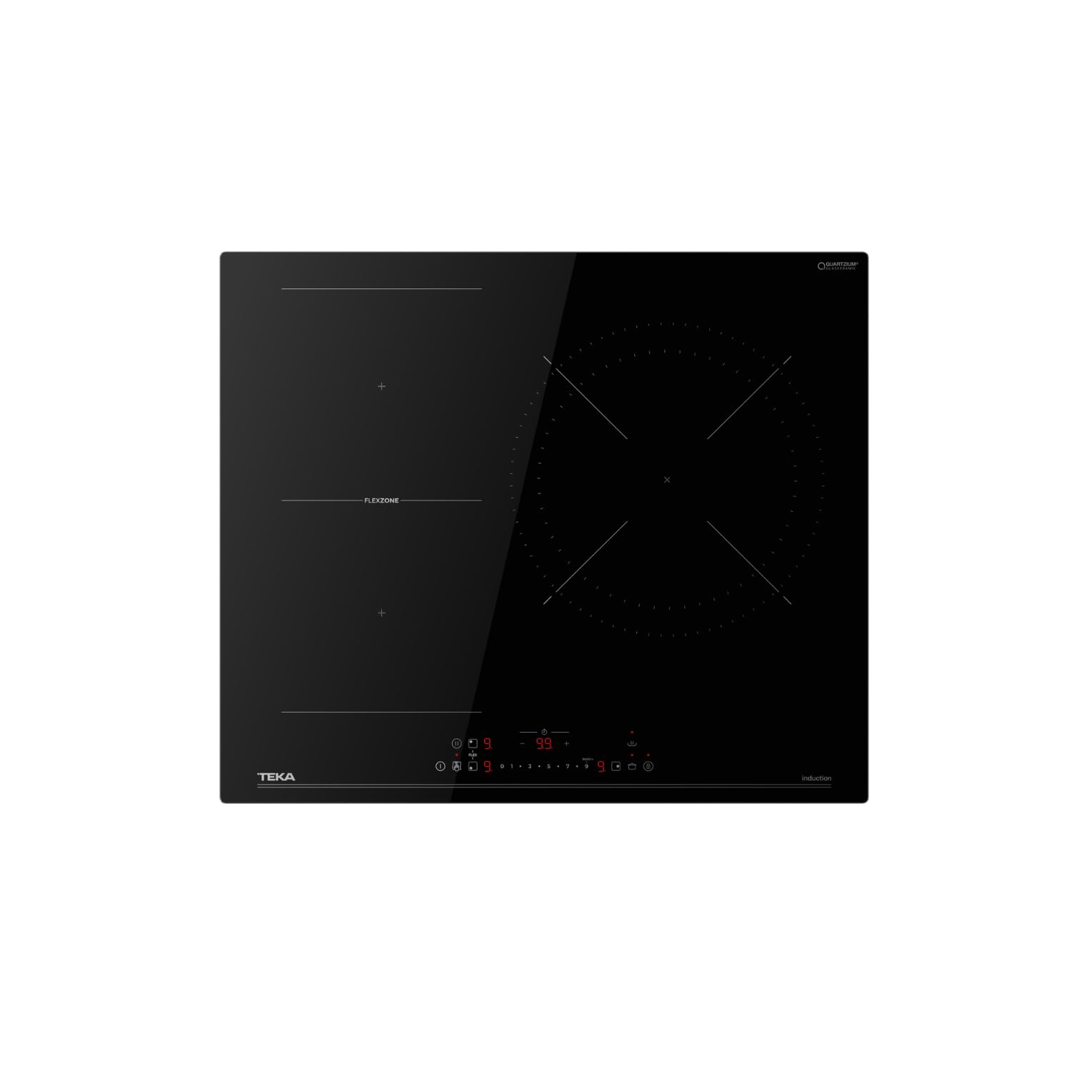TEKA Placa Inducción 60 cm, 3 Zonas de Cocinado, Touch Control Multislider