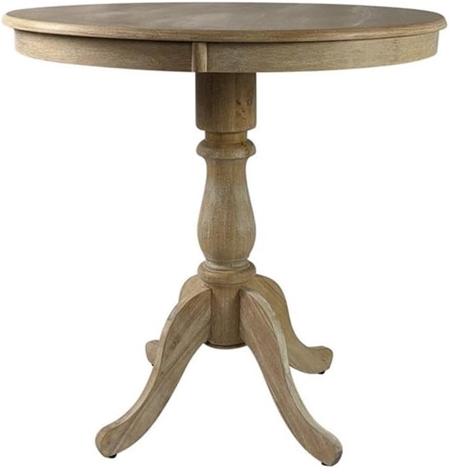 Fairview 36" Round Pedestal Bar Table in Natural Driftwood