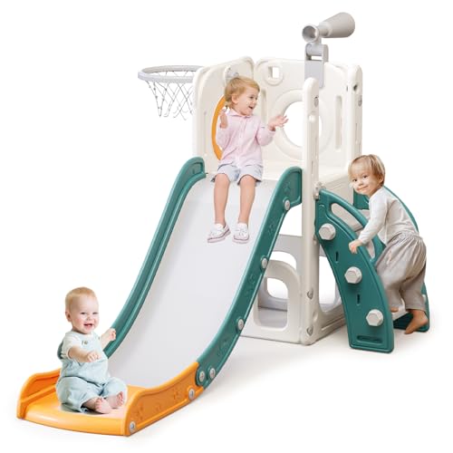YUYUE 6 in 1 Toddler Slide for Toddlers Age 1-3