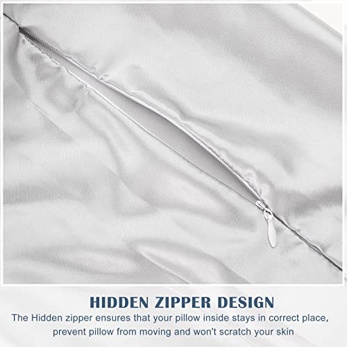 Housse de coussin cylindrique en satin pour soulager les douleurs cervicales