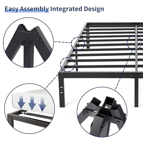 NOAH-MEGATRON-California-King-Size-Platform-Bed-Frame-14-Inch-Heavy-Duty-Metal-Steel-Slat-Solid-Mattress-Foundation-Underneath-Storage-No-Box-Spring-Needed-Noise-Free-Easy-Assembly NOAH MEGATRON California King Size Platform Bed Frame 14 Inch Heavy Duty Metal Steel Slat Solid Mattress Foundation Underneath Storage No Box Spring Needed Noise Free Easy Assembly
