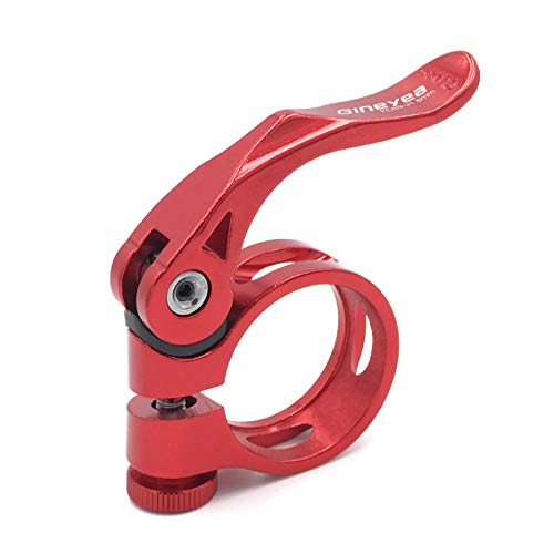 DEERU Aluminum Quick-Release Seat Post Clamp 31.8mm Bike Seat Clamp MTB Bike Road Bike Casual Bike Seatpost Clamp - Red