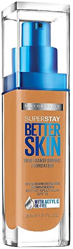 Maybelline New York SuperStay Better Skin Foundation, Warm Honey 1 oz (Pack of 2)