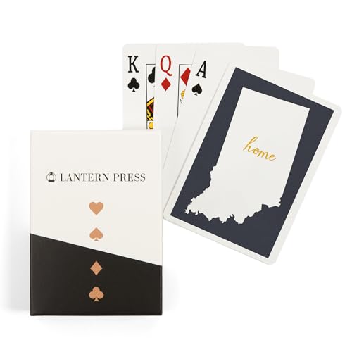Lantern Press Indiana, 52 naipes tamaño póker