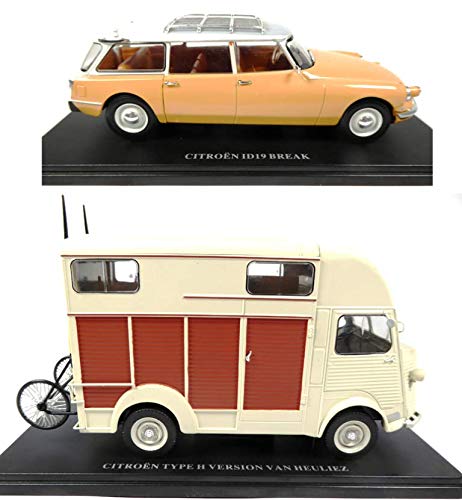 OPO 10 - Set of 2 cars compatible with CITROEN ID 19 BREAK + Type H Van Heuliez Hy/Hachette Collection 1/24 (CIT02 + 03)