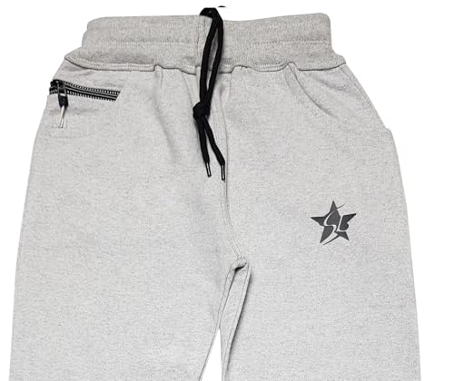 Image of STARLATH Kid's Fit Track Pants,Cotton Lowers and Pajama Joggers for Boys (Pack of 2) (in, Age, 4 Years, 5 Years, Regular) Black Grey