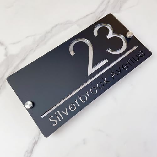 Placa de número de casa al aire libre, Diseño suspendido placa de...