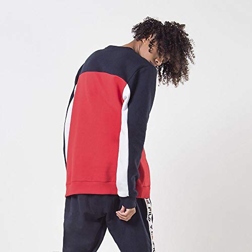 CASACO MOLETOM MASCULINO FILA LETTER COLORS Cor:Azul e Vermelho;Tamanho:P