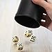 Toyvian 10PCS Rolling Dice Cup Professional Black Dice Cup Cylindrical Box Club Bar Entertainment Game for Party Decor