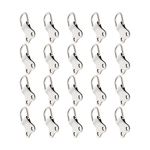 Image of 36mm x 22mm Double Holes D Ring Picture Hangers Hardware, for Home Decoration Hanging Clock Paintings Artwork Creative Picture Frame Photo Hanging Solutions Silver Tone 30pcs