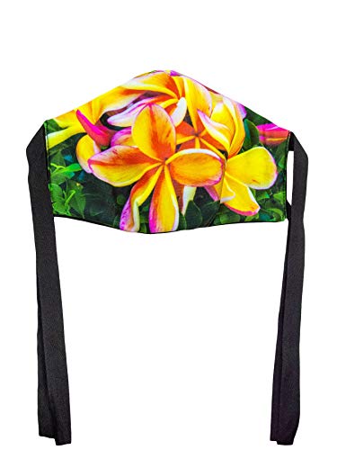 Preisvergleich Produktbild PSYWORK Schwarzlicht Behelfsmaske Neon Tempelbaum Frangipani, Gr. S