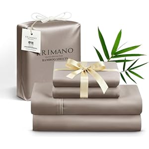Twin Size Sheet Set, Viscose Bamboo Sheets for Bed Set 3pcs, 100% Viscose Derived from Bamboo, Hotel Luxury Silky & Cooling for Hot Sleepers, Deep Pocket Up to 17", Taupe