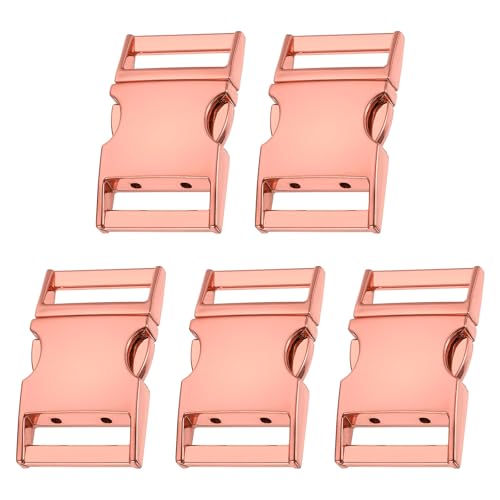 Boucles pour sangles de sac à dos en zinc réglable or rose de 25,3 mm