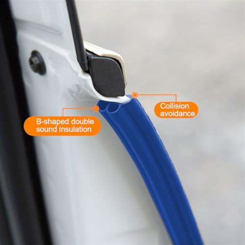 Image of Osilly Car Door Rubber Seal Strip, 32.8Ft Self Adhesive Weather Stripping Automotive Edge Trim, Weatherstrip Soundproof Vehicle Tailgate Window Sealing Cover, Universal for SUV RV Truck (Blue)