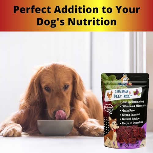 Image of Chicken & Beetroot Treat for Dog | Travel Friendly Pack | Helps Immune System & Digestion | Crunchy Healthy Snacks | 45g
