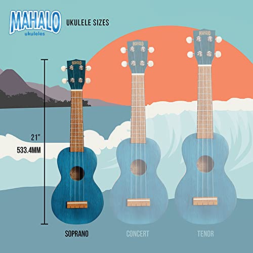 Mahalo Kahiko Ukulélé Soprano avec Housse Bleu Satin - Les Beatles, Paul McCartney, John Lennon, RIngo Starr, George Harrison Mahalo Kahiko Ukulélé Soprano avec Housse Bleu Satin – Image 5