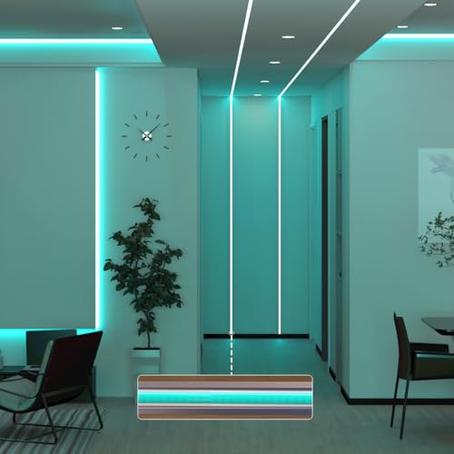 Image of BTF-LIGHTING FCOB COB LED Strip Ice Blue 5mm Width UL Listed Super Narrow Flexible Uniform Light DC12V 16.4FT CRI 90+ Dimmable LED Ribbon for Bedroom Home Indoor Decor(No Adapter or Controller)