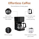 Amazon Basics 5 Cup Drip Coffee Maker, Coffee Machine with Glass Coffee Pot (0.8 Qt), Auto Shut-off, Auto Pause, Removable Filter Basket, Matte Black - Image 2