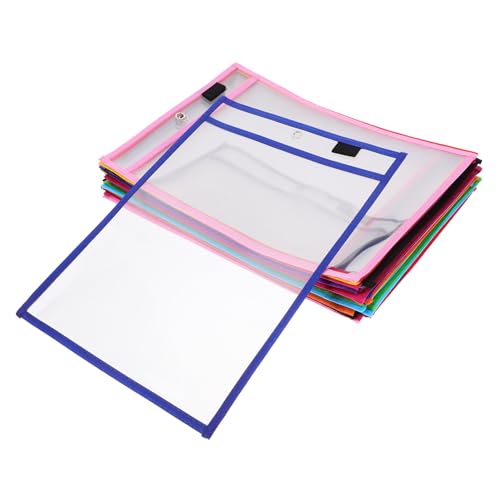 BCOATH 30個入り可擦写ドライイレースポケット 便利なペンケース付き 透明設計で学校やオフィスにな文房具用品