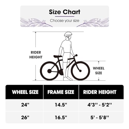 Hh Hiland Hiland Bamcbase Womens Mountain Bike, 24 26 Inch 21 Speeds Hybrid Commuter Bicycle For Adults thumb #7