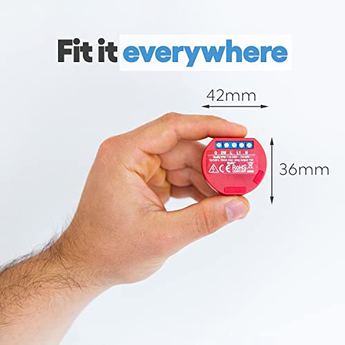 Shelly 1 Pm Relay Switch, Wifi Smart Home Automation, Compatible With Alexa & Google Home, Ios Android App, No Hub Required, Wireless Light Switch, Smart Appliances Gadgets, Non Ul, 4 Pack #TOP4