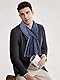 DAMILY Schal Herren Halstuch Herren Winter Schals Gestreiftes Halstücher Blau-Schwarz
