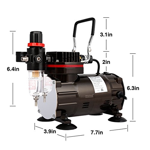 Vivohome 110-120V Professional Airbrushing Paint System With Upgraded 8 In 1 Combo Multifunctional Swing Away Clamshell Printing Sublimation Heat Press Transfer Machine For T-Shirt Hat Cap Mug Plate #TOP3