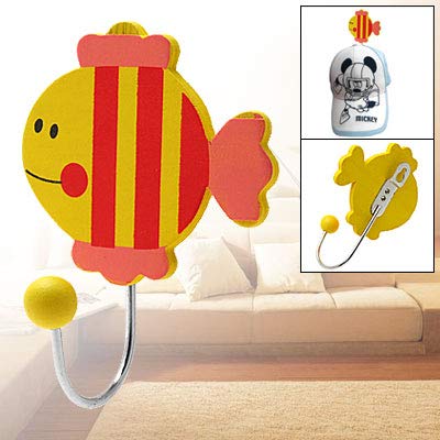 Aexit Lovely Cartoon Fish Mini Wooden Decor Hanger Hook Yellow and Red (7f96a7172a24c0d5e71a4b22ab6b73b3)