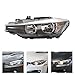 For BMW 2012-2015 F30 320i 328i 328d 335i Base Sedan NON-xDrive/M sport Models Front Halogen Headlight Assembly, Left Driver Side Head Lights Clear Lens, Direct Replacement (Left)